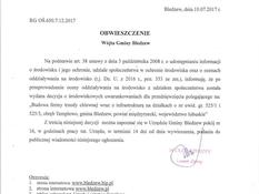 Ilustracja do artykułu: Obwieszczenie o wydaniu decyzji środowiskowej