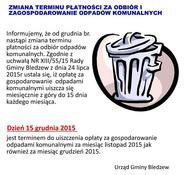 Ilustracja do artykułu: Zmiana terminu płatności za odbiór odpadów
