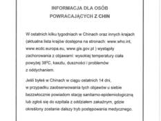 Ilustracja do artykułu: Informacja Głównego Inspektora Sanitarnego dla osób powracających z Chin