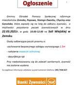 Ilustracja do artykułu: Gminny Ośrodek Pomocy Społecznej w Bledzewie informuje o terminach wydawania paczek żywnościowych