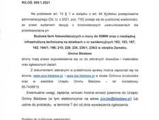 Ilustracja do artykułu: Ogłoszenie Wójta Gminy Bledzew RG.OŚ.650.1.2021 z z 28.06.2021 r. – zapoznanie z dowodami przed wydaniem decyzji o środowiskowych uwarunkowaniach