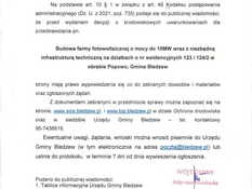 Ilustracja do artykułu: Ogłoszenie Wójta Gminy Bledzew z dnia 9.08.2021r. znak RG.OŚ. 650.3.2021r.  w sprawie zapoznania z dowodami przed wydaniem decyzji środowiskowej