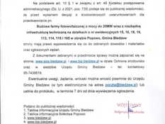 Ilustracja do artykułu: Ogłoszenie Wójta Gminy Bledzew z dnia 9.08.2021r. znak RG.OŚ. 650.4.2021r.  w sprawie zapoznania z dowodami przed wydaniem decyzji środowiskowej