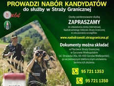 Ilustracja do artykułu: Nabór do służby w Nadodrzańskim Oddziale Straży Granicznej