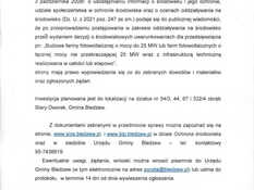 Ilustracja do artykułu: Ogłoszenie Wójta Gminy Bledzew z dnia 7 czerwca 2022 r. znak RG.OŚ.6220.7.2021/2022 – zapoznanie z dowodami przed wydaniem decyzji o środowiskowych uwarunkowaniach dla przedsięwzięcia pn. „Budowa farmy fotowoltaicznej o mocy do 25 MW lub farm fotowoltaicz