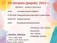 Ilustracja do artykułu: Festyn rodzinny połączony z otwarciem boiska sportowego w Bledzewie - 19.08.22