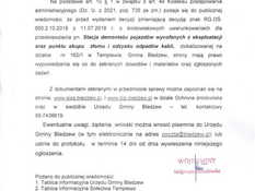 Ilustracja do artykułu: Ogłoszenie Wójta Gminy Bledzew z dnia 25 sierpnia 2022r. znak RG.OŚ.6220.1.2022 - wypowiedzenie się co do zebranych dowodów i materiałów oraz zgłoszonych żądań przed wydaniem decyzji zmieniającej decyzję znak RG.OŚ.650.2.10.2018 z 11.07.2018 r. o środowis