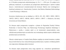 Ilustracja do artykułu: Ogłoszenie Wójta Gminy Bledzew z dnia 08.09.2016 w sprawie wydania decyzji środowiskowej